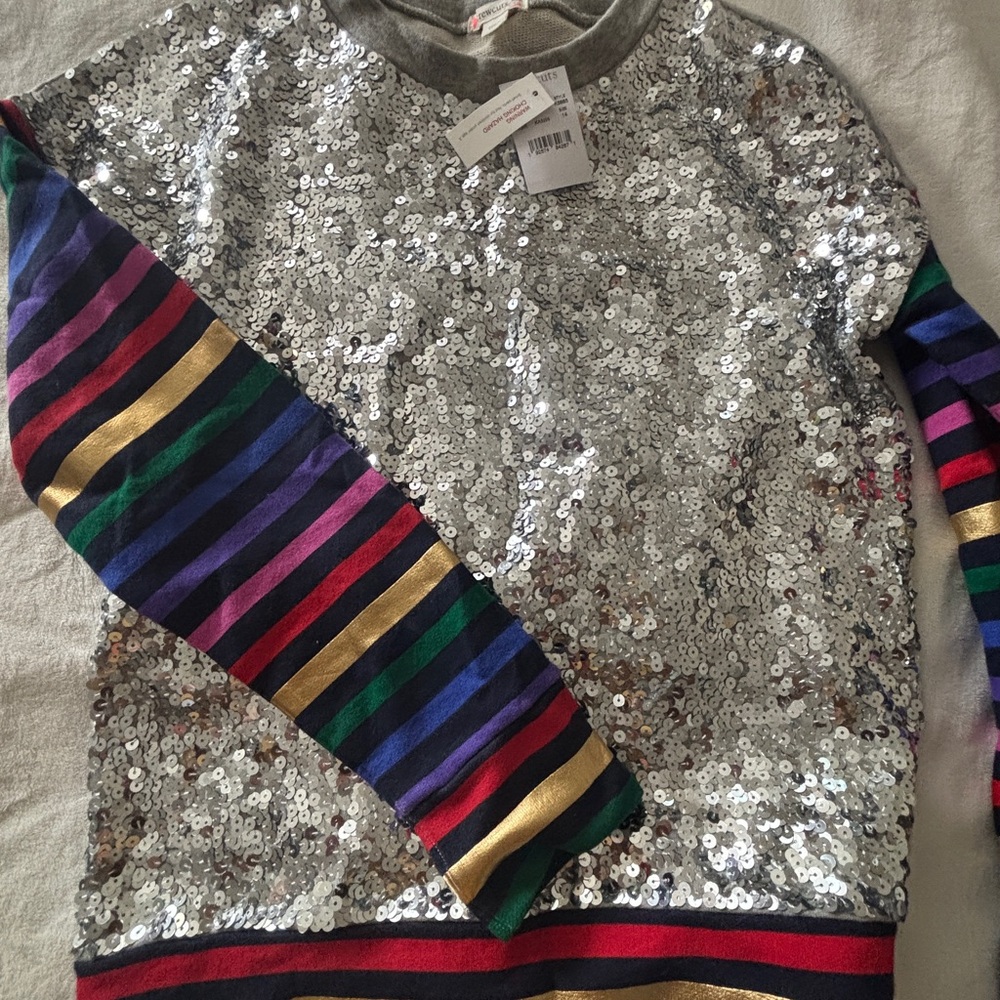 Crewcuts Silver Sequin Top
